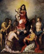 Virgin and Child in Glory with Six Saints